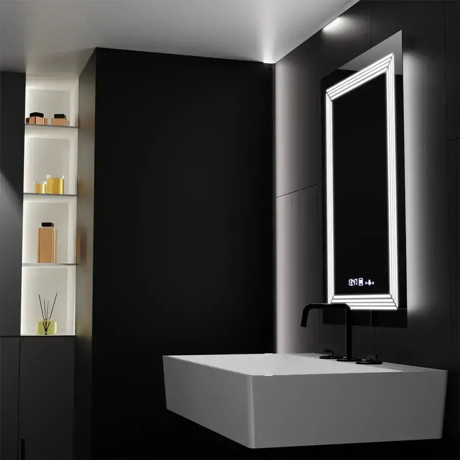 LUDA LED prostokątna 60x80cm Wnezia Motion Blowlow Marcellow Dimable zegar system rozprzestrzeniania
