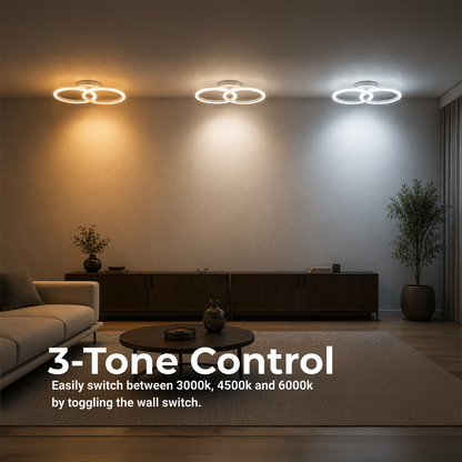 Lustra LED cu telecomanda BETTY 27W, 2 Cercuri, lumina Rece/Calda/Neutra, Dimabila, Alb Lustre LED cu Telecomanda Default Title Alessandro Design