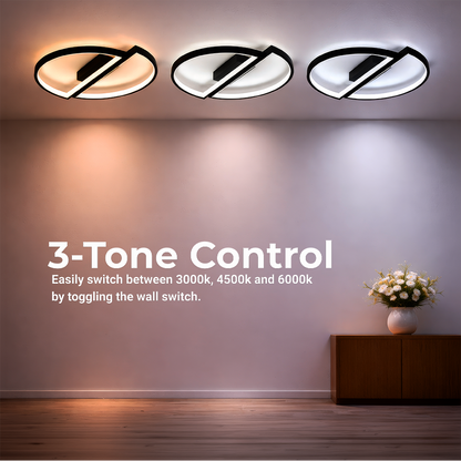 Żyrandol LED z pilotem VECTOR ARCUS 52W, 2 elementy, światło zimne/ciepłe/neutralne, możliwość przyciemniania, czarny