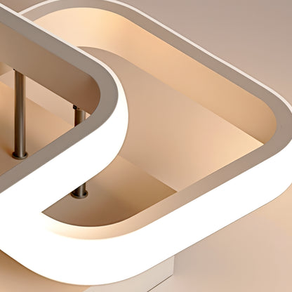 Żyrandol LED VERTEX Matrix, nakładające się diamenty, metalowe ramki, 11W, 2 diamenty, światło zimne/ciepłe/neutralne 3000K/4000K/6000K, biały