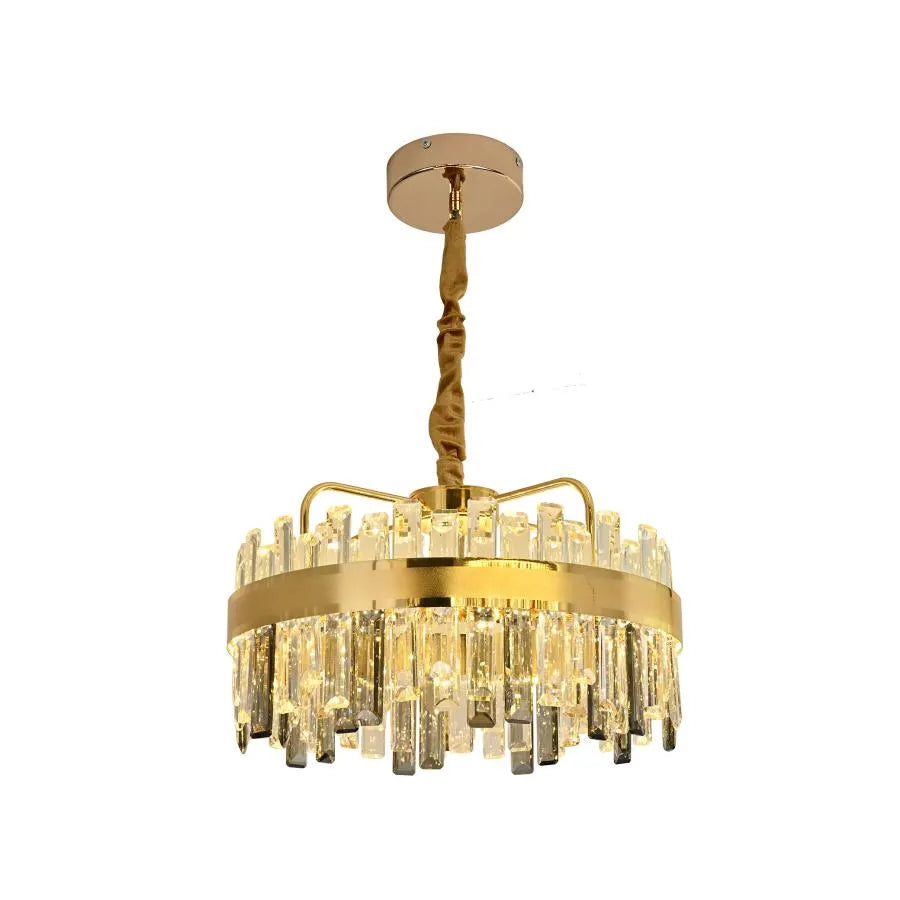 Żyrandol LED Achim z pilotem, 120W, ściemnialny, średnica 50cm, złoty