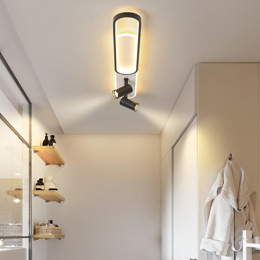 Żyrandol LED z regulowanym projektorem FISSO Camilla 49W, zimne/ciepłe/neutralne światło, czarny