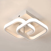 Żyrandol LED VERTEX Matrix, nakładające się diamenty, metalowe ramki, 11W, 2 diamenty, światło zimne/ciepłe/neutralne 3000K/4000K/6000K, biały