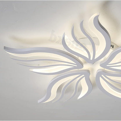 Żyrandol LED SAKURA 60 W z pilotem, 5 płatków, światło zimne/ciepłe/neutralne, ściemnialny, biały