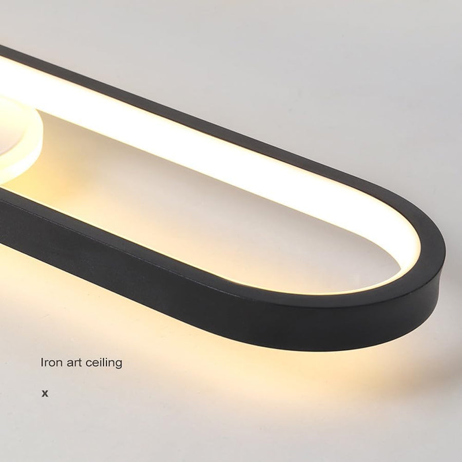 Żyrandol LED z regulowanym projektorem FISSO Camilla 49W, zimne/ciepłe/neutralne światło, czarny