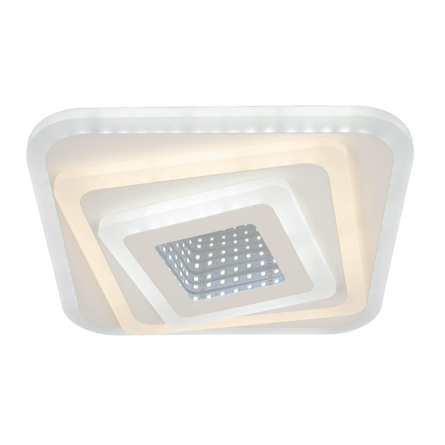 Żyrandol LED NEXA 3D 45W, kwadratowy, światło zimne/ciepłe/neutralne, biały