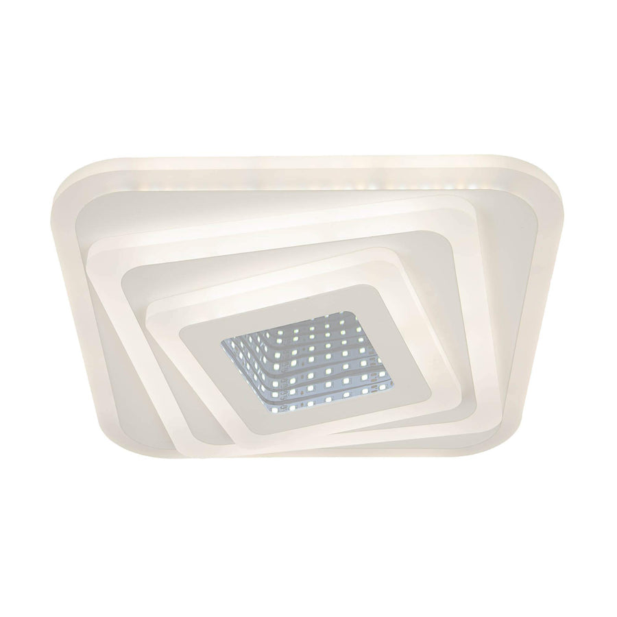 Żyrandol LED NEXA 3D 45W, kwadratowy, światło zimne/ciepłe/neutralne, biały