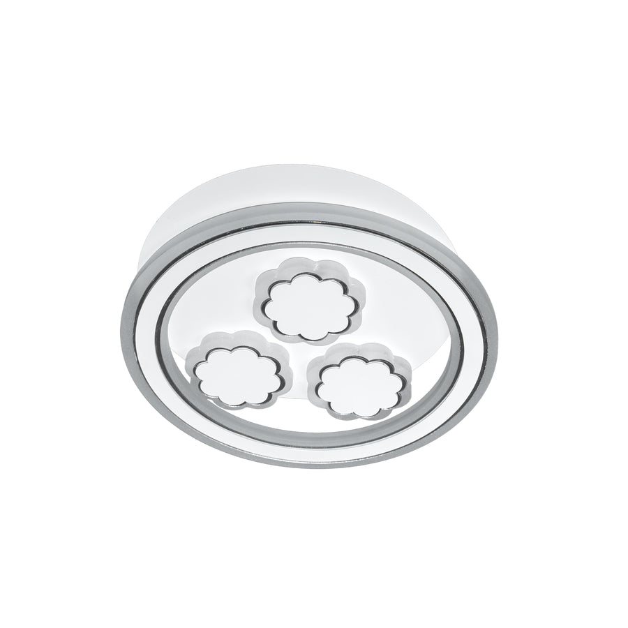 Lustra LED Rylee, 25W, 3000/4000/6000K, Alb, Acril