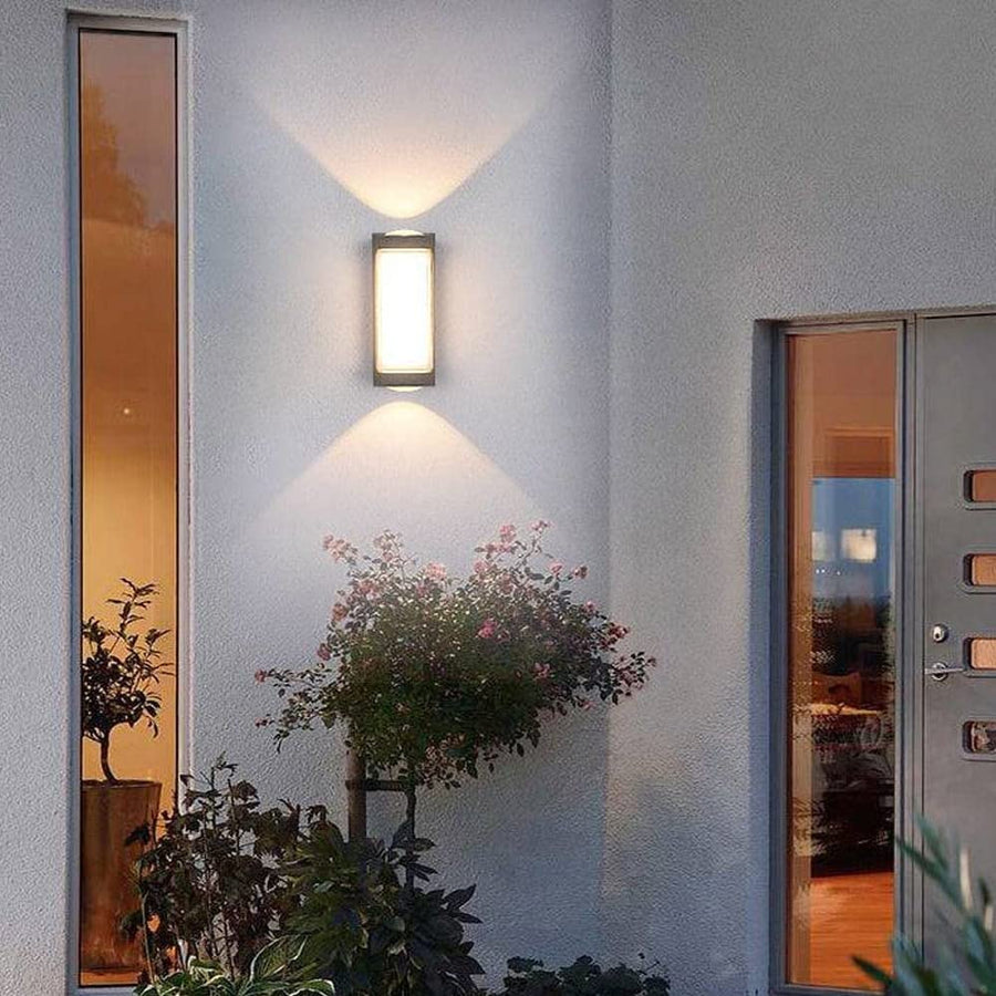 Fantas Lampa ścienna LED do użytku wewnątrz i na zewnątrz, 2 źródła x 1 W, IP65, metaliczna, czarna, 3000 K