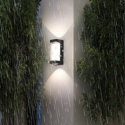 Fantas Lampa ścienna LED do użytku wewnątrz i na zewnątrz, 2 źródła x 1 W, IP65, metaliczna, czarna, 3000 K