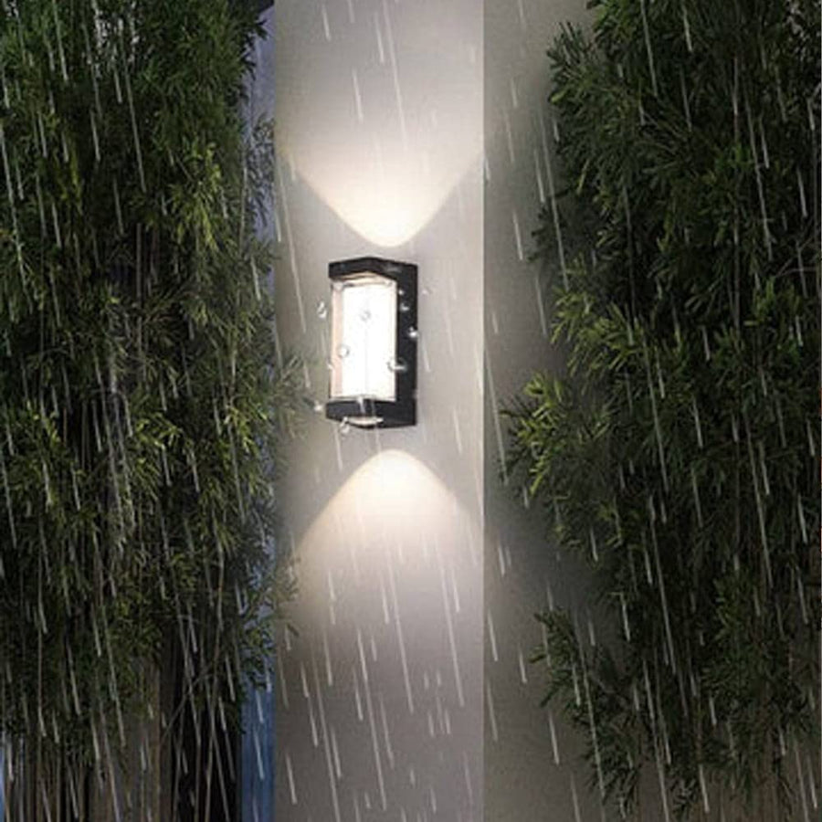 Fantas Lampa ścienna LED do użytku wewnątrz i na zewnątrz, 2 źródła x 1 W, IP65, metaliczna, czarna, 3000 K