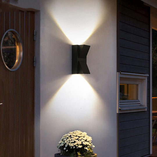 Kinkiet LED do użytku zewnętrznego i wewnętrznego, 6 W, 2 źródła x 5 W, IP65, ABS, Czarny, 3000 K, AX100/2BK Kinkiet zewnętrzny Domyślny tytuł Alessandro Design