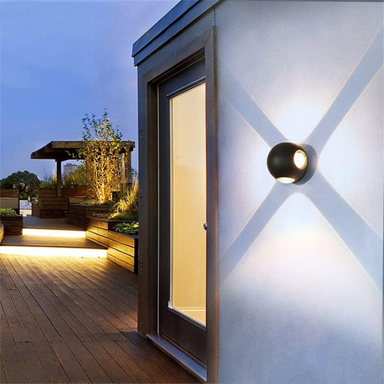 Kinkiet LED AX240, Zewnętrzny, 4 źródła, 4W, Czarny, 3000K