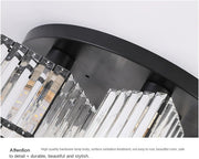 Żyrandol Sasha Modern Classic, LC117/3BK, 3x E27, Metal i Kryształ, Czarny, Klosz