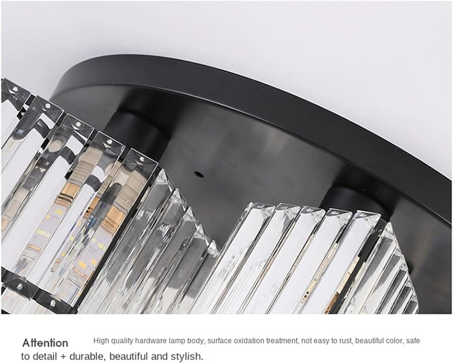 Żyrandol Sasha Modern Classic, LC117/3BK, 3x E27, Metal i Kryształ, Czarny, Klosz