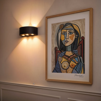 Kinkiet zewnętrzny LED Ellis, 6 W, 6 źródeł światła, ciepłe światło, czarny