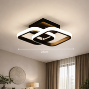 Lustra LED VERTEX Matrix Romburi Suprapuse, Rame Metalice, 24W, 2 Romburi, Lumina Rece/Calda/Neutra 3000K/4000K/6000K, Negru, Metal si Silicon Lustra LED Default Title Alessandro Design