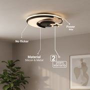 Żyrandol LED z pilotem ALYONA 44W, Księżyc i Gwiazda, Światło zimne/ciepłe/neutralne, Ściemnialny, Czarny 