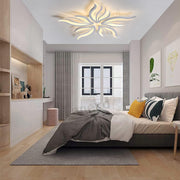 Żyrandol LED SAKURA 60 W z pilotem, 5 płatków, światło zimne/ciepłe/neutralne, ściemnialny, biały