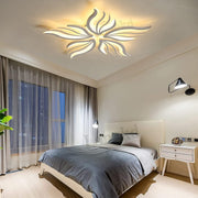 Żyrandol LED SAKURA 60 W z pilotem, 5 płatków, światło zimne/ciepłe/neutralne, ściemnialny, biały