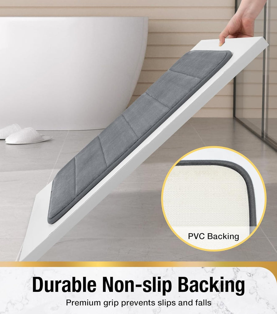 Zestaw 3 mat do kąpieli, 50x40 cm, niebieski, antypoślizgowy