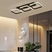 Żyrandol LED VERTEX Grid Parallel Squares, 40 W, 3 kwadraty Zimne/Ciepłe/Neutralne światło, Czarny