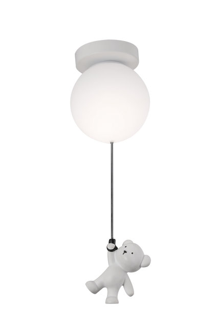 Żyrandol LED URSULETI CP210 Kula 15cm, Wys. 47cm, 1xE27, Zwieszany, Metal i Akryl