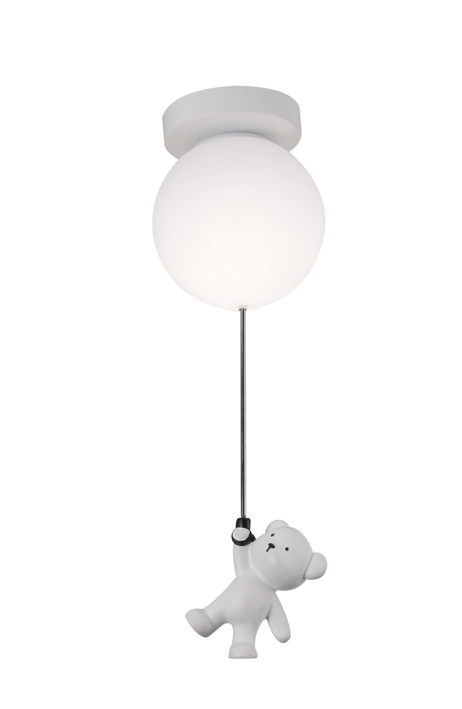 Żyrandol LED URSULETI CP210 Kula 15cm, Wys. 47cm, 1xE27, Zwieszany, Metal i Akryl