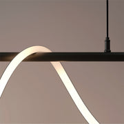 Żyrandol LED DIVINO z elastyczną rurką silikonową - 24W, regulowane światło, czarny mat