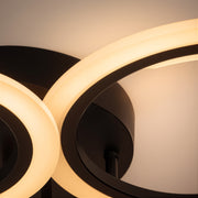 Żyrandol LED BETTY 82W z pilotem, 6 okręgów, światło zimne/ciepłe/neutralne, ściemnialny, czarny