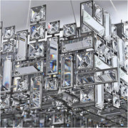 Żyrandol Kryształowy RZ-2/500x500GD, 10xE14, średnica 50cm, regulowana wysokość, błyszczące złoto, regulowana wysokość, elegancki design