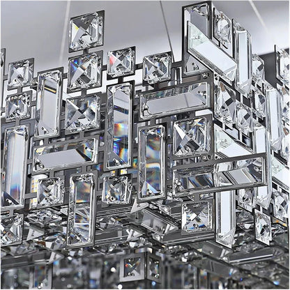 Żyrandol Kryształowy RZ-2/500x500GD, 10xE14, średnica 50cm, regulowana wysokość, błyszczące złoto, regulowana wysokość, elegancki design