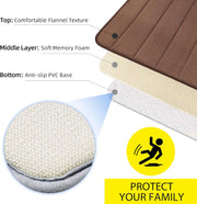 Zestaw 3 mat do kąpieli, 50x40 cm, niebieski, antypoślizgowy