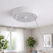Żyrandol LED Luminis PRISM, kryształ i metal, 210 W, 4 okręgi, ściemnialny, regulowana wysokość, zimne/ciepłe/neutralne światło, luksusowe oświetlenie