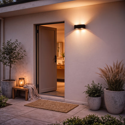 Kinkiet zewnętrzny LED Ellis, 6 W, 6 źródeł światła, ciepłe światło, czarny