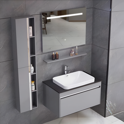 Zestaw mebli Annelise z lustrem LED i szafą PV0017T/60 Szary