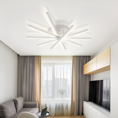 Żyrandol LED z pilotem ZOE, 67W, światło zimne/ciepłe/neutralne, możliwość przyciemniania, biały