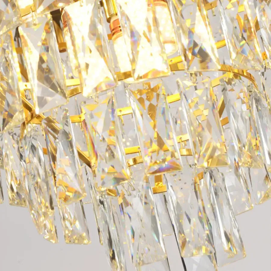 Żyrandol kryształowy VERSAILLES Eleganza 7x E14, średnica 49 cm, lśniące złoto i biel, regulowana wysokość