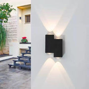 Kinkiet LED do użytku zewnętrznego i wewnętrznego, 4 źródła x 1W, IP65, ABS, Czarny, 3000K