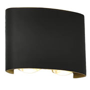 Kinkiet LED do użytku zewnętrznego i wewnętrznego, 4 źródła x 1W, IP65, ABS, Czarny, 3000K