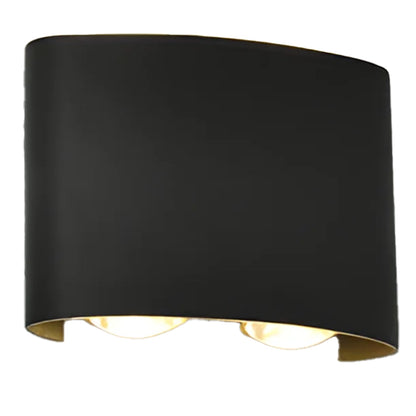 Kinkiet LED do użytku zewnętrznego i wewnętrznego, 4 źródła x 1W, IP65, ABS, Czarny, 3000K