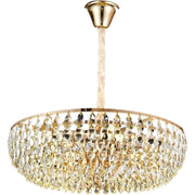 Żyrandol Kryształowy CC1677/400GD, 4xE14, Błyszczące Złoto, Regulowana Wysokość, Metal i Kryształ
