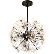 Żyrandol kryształowy PETERHOF Elegance, Ø50cm, 18x G4, średnica 49cm, czarny