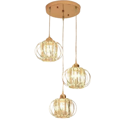 Żyrandol Monica, 1 x E27, czarny, metal / szkło