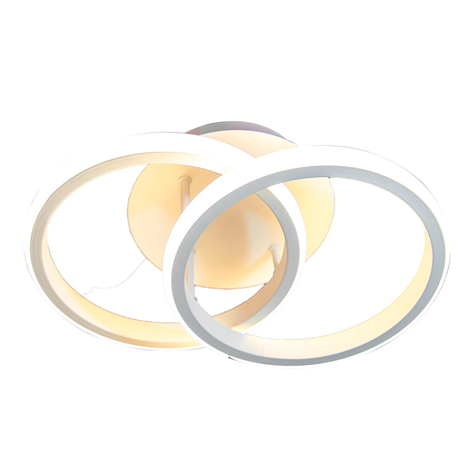 Żyrandol LED VERTEX CIRCULA 21W, 2 koła, metalowe ramki, światło zimne/ciepłe/neutralne, biały