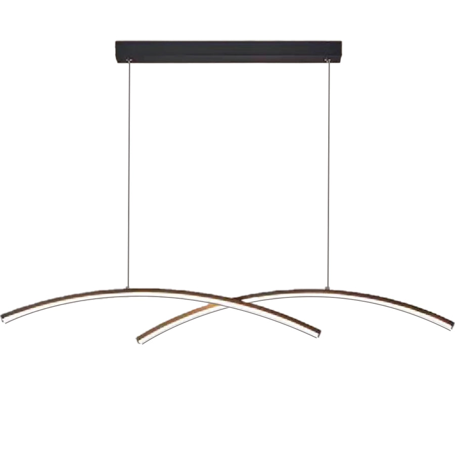 Żyrandol LED z pilotem FLUIRA, 52W, światło zimne/ciepłe/neutralne, możliwość ściemniania, czarny