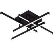 Żyrandol LED z pilotem LINEX, 52W, 4 elementy, liniowy, światło zimne/ciepłe/neutralne, możliwość przyciemniania, czarny