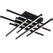 Żyrandol LED z pilotem LINEX, 108W, 8 elementów, światło zimne/ciepłe/neutralne, możliwość przyciemniania, czarny