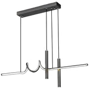 Żyrandol wiszący LED DANNA 35W z pilotem, zimne/ciepłe/neutralne światło, ściemnialny, czarny, regulowana wysokość