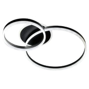 Żyrandol LED z pilotem RINOVA 66W, 2 koła, światło zimne/ciepłe/neutralne, możliwość przyciemniania, czarny